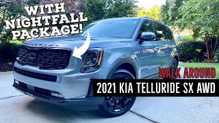 2021 Kia Telluride SX AWD w Nightfall Package  Walk Around [upl. by Ynatirb]