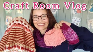 Knitting Knickers  Socks amp Stephen West Shawl  Simply in Stitches Craft Room Vlog [upl. by Shayna835]