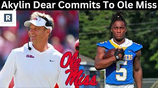 Akylin Dear Commit To Ole Miss  Ole Miss Football Recruiting News [upl. by Nimajnab]