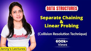 81 Hashing Techniques to Resolve Collision Separate Chaining and Linear Probing  Data structure [upl. by Ynnub214]