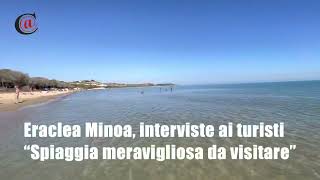 Eraclea Minoa turisti ”Spiaggia meravigliosa e selvaggia” [upl. by Ekaterina51]