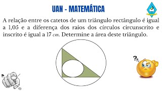 Exame de Acesso UAN  Área do Triângulo Inscrito [upl. by Ennahgem]