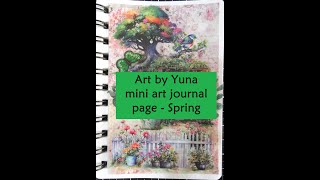 Mini sticker art journal page  Welcome Spring [upl. by Raskind642]