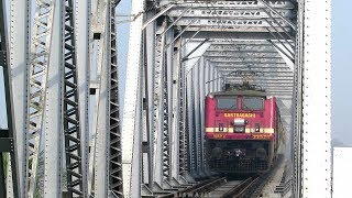 SHATABDI GITANJALI JANSHATABDI KANDARI  Back to back speedy encounters at scenic Kolaghat Bridge [upl. by Nytsirc]