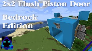 2x2 Flush Piston Door for Bedrock Edition [upl. by Sirtimed]