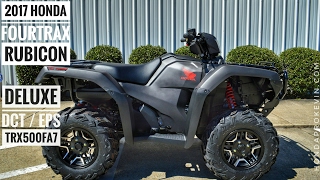 2017 Honda Foreman Rubicon 500 DELUXE DCT  EPS Review of Specs  TRX500FA7 FourTrax ATV 4X4 [upl. by Iliram139]