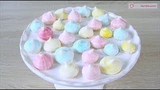 Comment réaliser des Rainbow Meringues   Recette [upl. by Iddo]