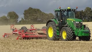 Cultivating with John Deere 6215R amp Horsch [upl. by Dael]