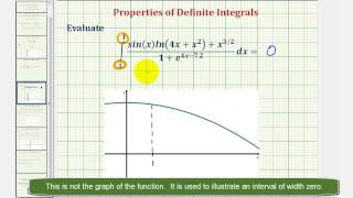 Ex Properties of Definite Integrals  Zero Interval [upl. by Eidob419]