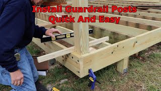 How To Install Handrail Deck Post [upl. by Nagrom]