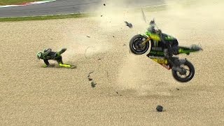 MotoGP™ Mugello 2014  Biggest crashes [upl. by Anyalram]