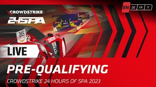 LIVE  PreQualifying  CrowdStrike 24 hours of Spa [upl. by Airec]