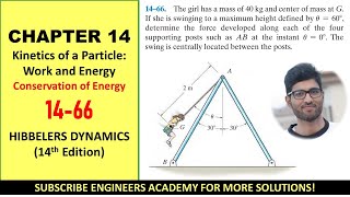 1466 Kinetics of Particle Conservation of Energy Chapter 14 Hibbeler Dynamics  Engineers Academy [upl. by Adiaros]