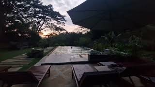 Night swim in Sri Lanka at GlenMyu Estate Hotel Beragala Haputale Sri Lanka 🇱🇰 swimming travel [upl. by Hardan]