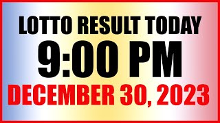 Lotto Result Today 9pm Draw December 30 2023 Swertres Ez2 Pcso [upl. by Lukas]