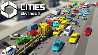 Traffic NIGHTMARE and Other Disasters in Cities Skylines 2 [upl. by Schaefer]