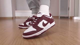 Nike SB Dunk Low Bordeaux On Foot Review [upl. by Arakahs561]