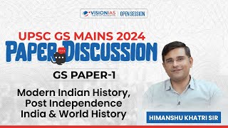 UPSC GS MAINS 2024  GS Paper1  Modern Indian History Post Independence India amp World History [upl. by Aneen]