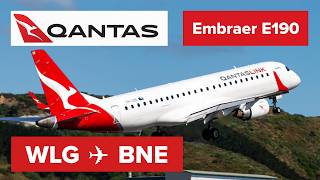 Flight Review  Qantas Embraer E190 Wellington WLG  Brisbane BNE QF356 VHUZK [upl. by Elodia]