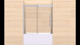 OVE  Bel Soft Close Shower Tub Door Installation [upl. by Nosretep]