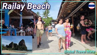 RAILAY BEACH Krabi Is it the BEST BEACH How to get there Full Walking Street Tour Now 2023 [upl. by Nahtaneoj]