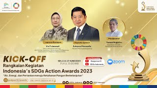 KickOff Rangkaian Kegiatan Indonesias SDGs Action Awards 2023 [upl. by Neenaej]