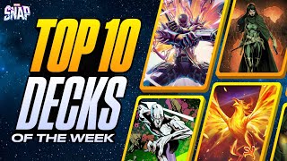 TOP 10 BEST DECKS IN MARVEL SNAP  Weekly Marvel Snap Meta Report 100 [upl. by Ahsirhcal]