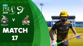 Lahore Qalandars vs Peshawar Zalmi  Match 17  HBL PSL 9  Cricket 24 [upl. by Ettesoj487]