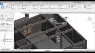 Dessin de Bâtiment avec Revit 13 Création de lescalier [upl. by Launce213]