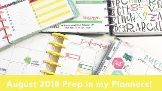 August Prep in my Planners [upl. by Ydnir]