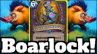 ELWYNN BOAR is The Greatest Dinomancer Super Convoluted Combo  Hearthstone [upl. by Eryn]