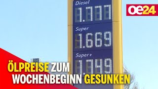 Ölpreise zum Wochenbeginn gesunken [upl. by Adrahs]