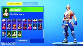 NOUVEAU SKIN quotGRILL SERGANTquot AVEC LES DANSE BOOGIE DOWN INTENSITY   Fortnite Battle Royale [upl. by Hsivat]