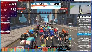 Zwift  Race FRR World Tour  Triquetra Stage 4 on Leith Hill After Party in London [upl. by Hallsy]