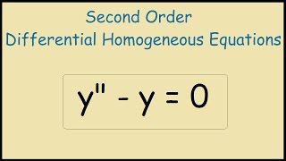 y  y  0 Second order differential homogeneous equation [upl. by Niltyak255]