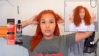 How To Dye Curly Hair Orange  Copper NO BLEACH  EXTREMELY DETAILED [upl. by Faxan]