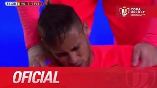 Expulsión de Pina por la dura entrada sobre Neymar [upl. by Yrrak]