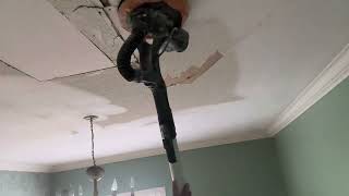 Popcorn ceiling removal using Festool sander [upl. by Roon942]