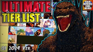 The ULTIMATE KU Tier List  ALL KAIJUS RANKED  Q1 2024  Kaiju Universe [upl. by Acissj12]