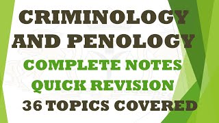 criminology and penology lawnotes law exam legal BALLB [upl. by Sayette]