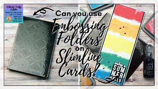 How To Extend Embossing Folders for Slimline Cards  Collected Crafty Collabs [upl. by Jerald818]