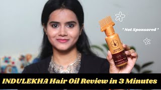 Indulekha Bringha Hair Oil Review in 3 Minutes NOT SPONSORED MUST WATCH BEFORE BUYING shortreview [upl. by Anairad858]