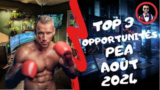 TOP 3 OPPORTUNITÉS PEA AOUT 2024  DANS QUELLES ACTIONS INVESTIR  👀 [upl. by Cardinal211]