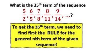 FINDING nth TERM SEQUENCE INVOLVING FRACTIONS [upl. by Coward90]