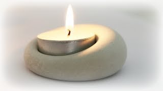 Kerzenhalter aus Gips  DIY  Plaster Candle Holder [upl. by Crane]