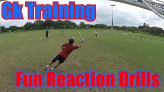 Goalkeeper Training Fun Reaction Drills [upl. by Oijimer]