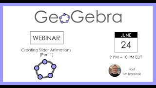 Creating Slider Animations with GeoGebra Part 1 [upl. by Neelram]