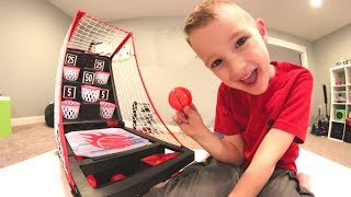 FATHER SON TRAMPOLINE BASKETBALL  Trick Shots amp Game [upl. by Eeruhs]