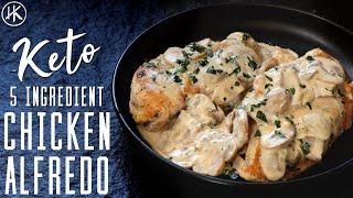 5 Ingredient Keto Chicken Alfredo  Easy Chicken Alfredo  Keto Recipes [upl. by Adnesor495]