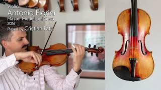 Antonio Fiorini Master Model violin 2016  Cristian Fatu  at the Metzler Violin Shop [upl. by Siladnerb]